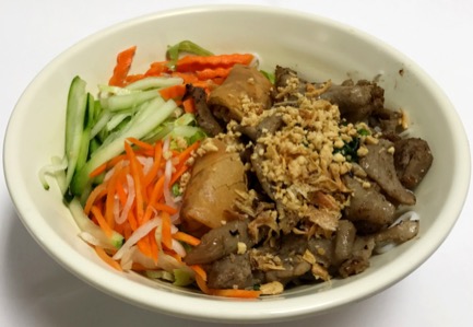 Bun Thit Nuong Cha Gio (Noodle Bowl with Grilled Pork and Spring Rolls)