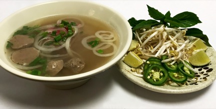 Pho Tai Bo Vien (Eye-Round Steak & Beef Meatballs)